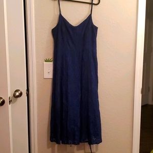 Old Navy eyelet navy dress